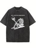 Hey, Just Say Something Halloween Spooky Season Vibe Washed T-shirt