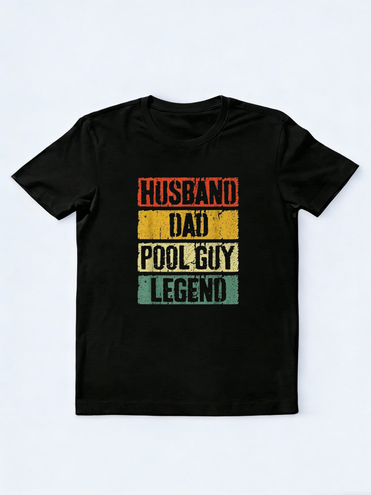 Husband Dad Pool Guy Legend Father‘s Day Gift T-Shirt