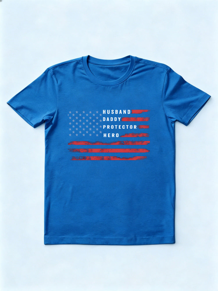 Husband Daddy Protector Hero Gift T-shirt
