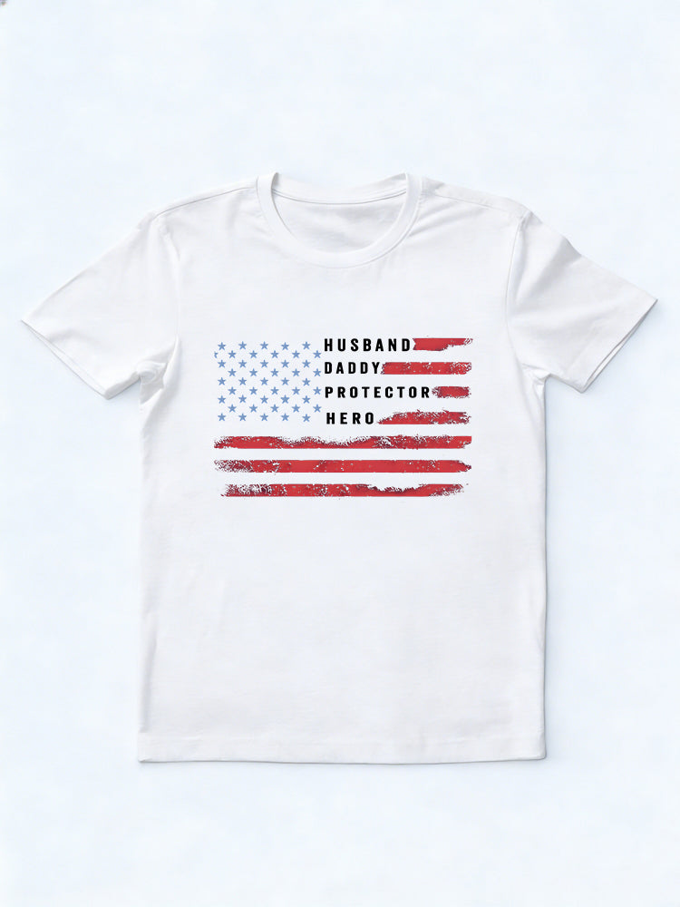 Husband Daddy Protector Hero Gift T-shirt