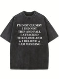 I Attacked The Floor And I'm Winning Spooky Season Halloween Vibe Washed T-shirt