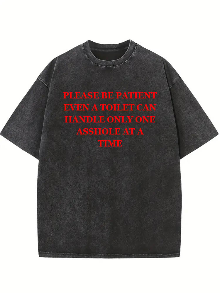 I Can Handle One Asshole Only At A time Spooky Season Halloween Vibe Washed T-shirt