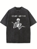 I Do What I Want To Do Halloween Spooky Season Vibe Washed T-shirt
