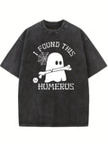 I Found This Humerus Halloween Vibe Spooky Season Washed T-shirt