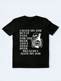 I Hate My Job, And Need Beer Spooky Season Halloween Vibe T-shirt