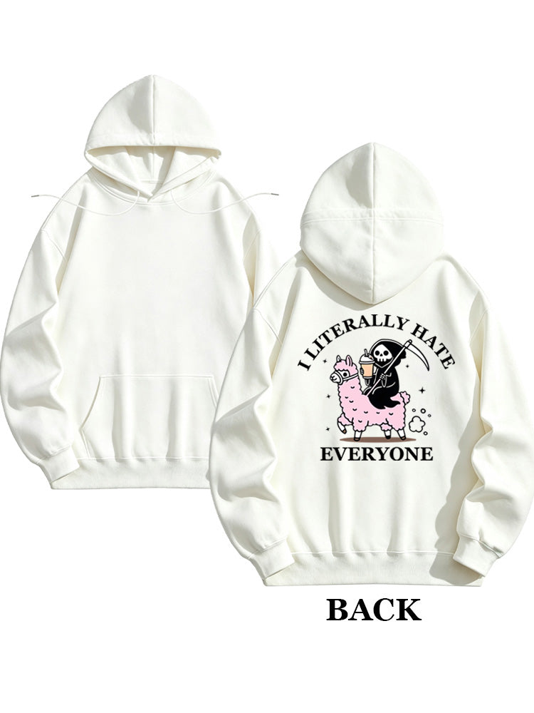 I Literally Hate Everyone Spooky Season Halloween Vibe Hoodie