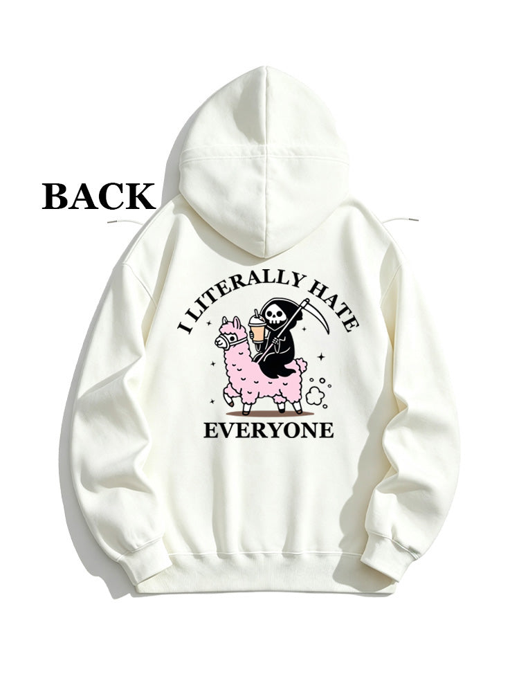 I Literally Hate Everyone Spooky Season Halloween Vibe Hoodie