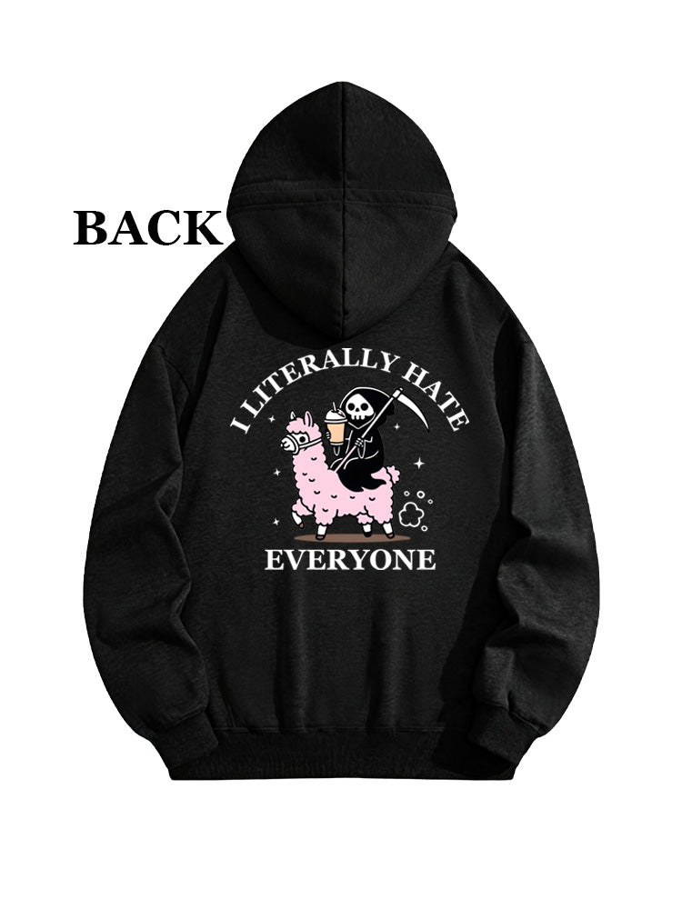 I Literally Hate Everyone Spooky Season Halloween Vibe Hoodie