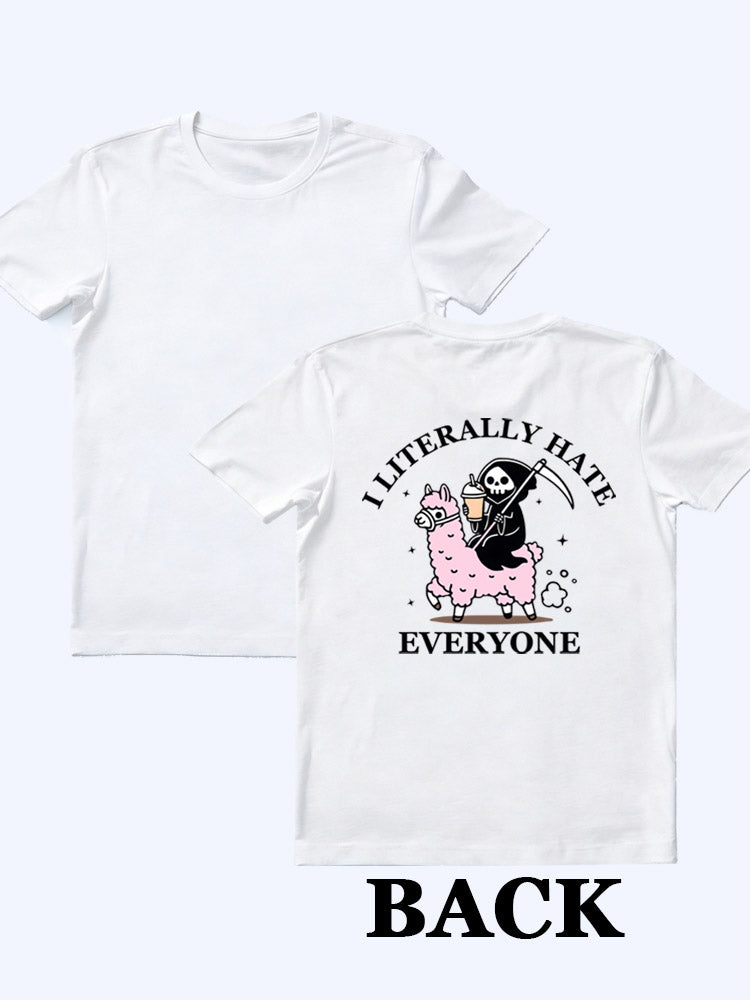 I Literally Hate Everyone Spooky Season Halloween Vibe T-shirt