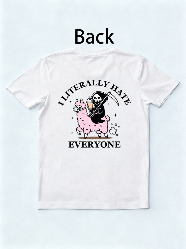 I Literally Hate Everyone Spooky Season Halloween Vibe T-shirt