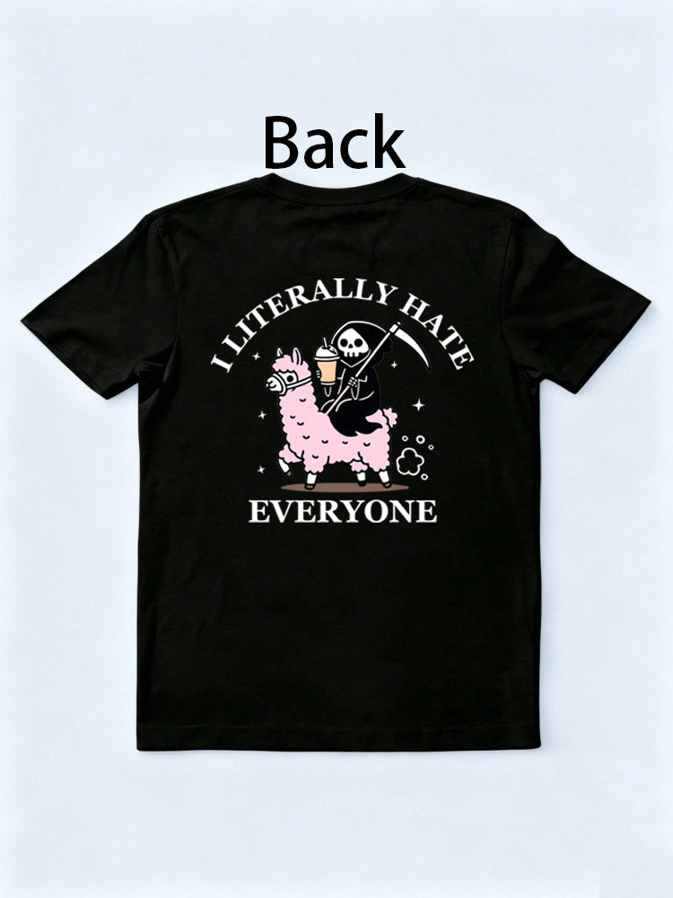 I Literally Hate Everyone Spooky Season Halloween Vibe T-shirt