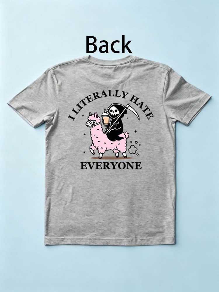 I Literally Hate Everyone Spooky Season Halloween Vibe T-shirt