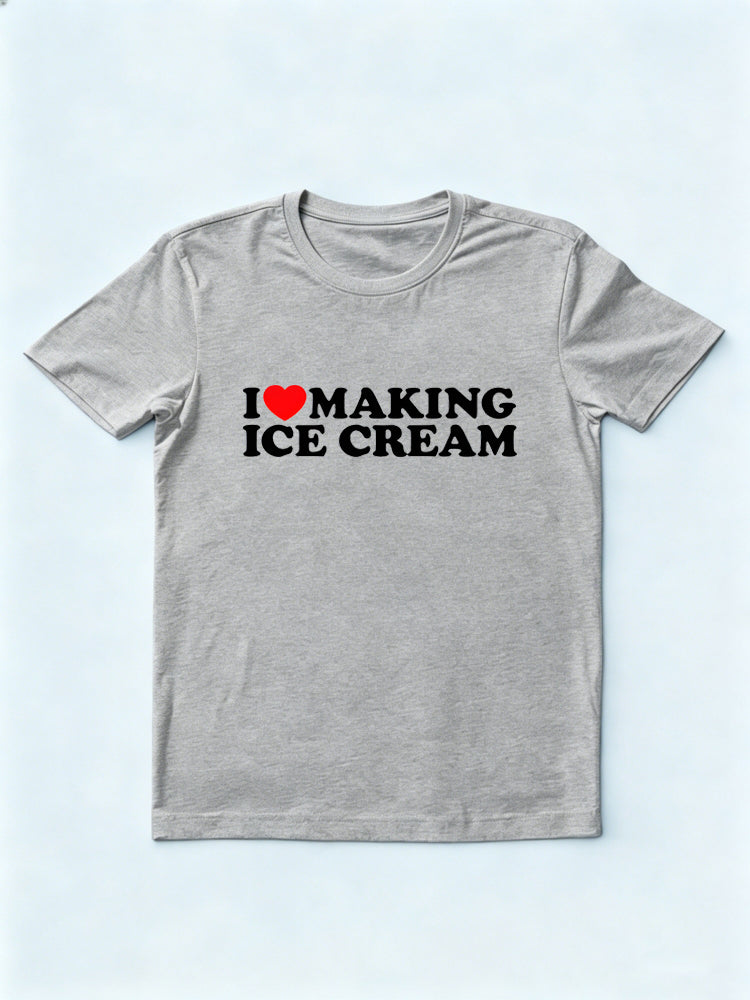 I Love Making Ice Cream Couple Gift T-shirt