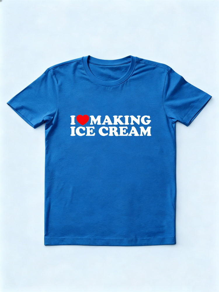I Love Making Ice Cream Couple Gift T-shirt
