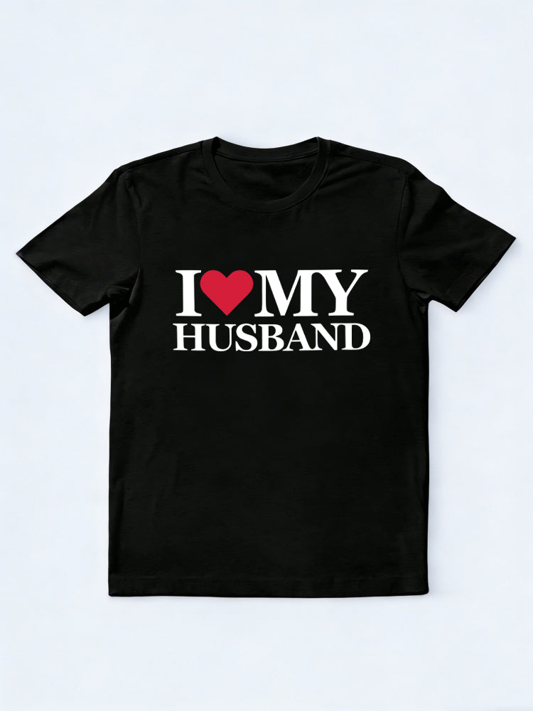 I Love My Wife/ Husband Wedding Anniversary Gift T-shirt
