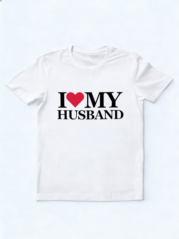 I Love My Wife/ Husband Wedding Anniversary Gift T-shirt