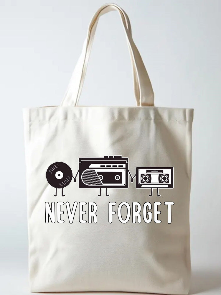 I Love The 80's Never Forget Back to School Gift Canvas Tote Bag
