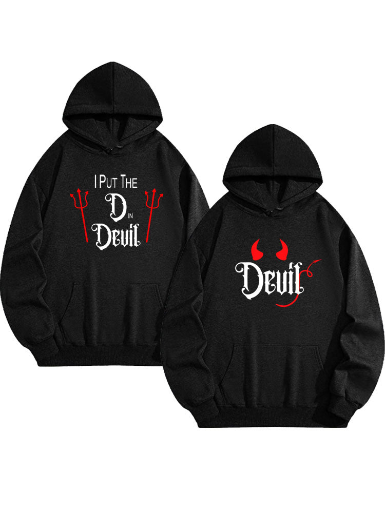 I Put The D In The Devil Spooky Season Halloween Vibe Hoodie