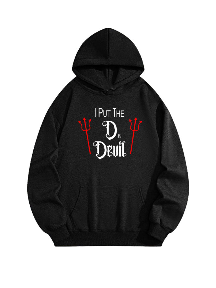 I Put The D In The Devil Spooky Season Halloween Vibe Hoodie