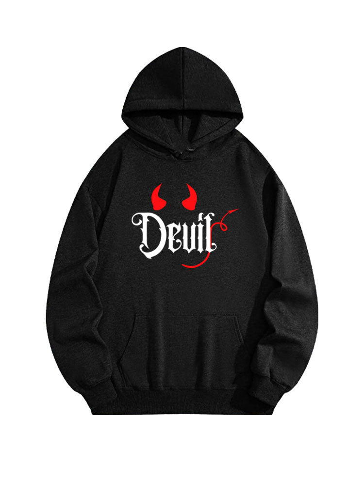 I Put The D In The Devil Spooky Season Halloween Vibe Hoodie