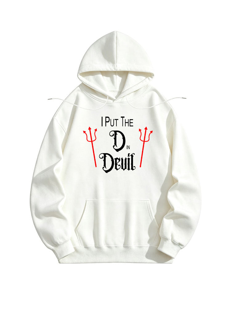 I Put The D In The Devil Spooky Season Halloween Vibe Hoodie