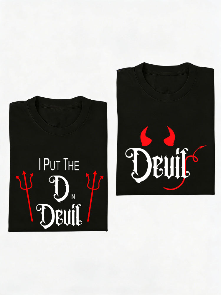 I Put The D In The Devil Spooky Season Halloween Vibe T-shirt