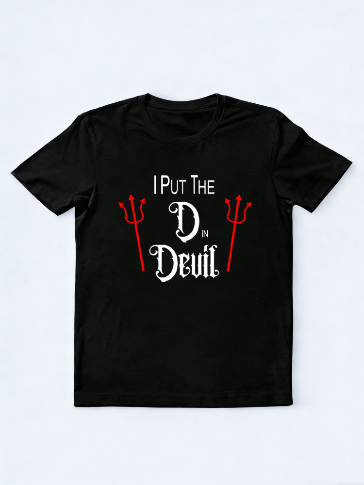 I Put The D In The Devil Spooky Season Halloween Vibe T-shirt