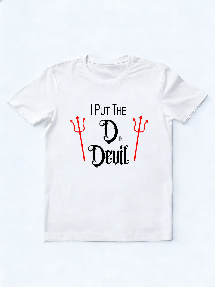 I Put The D In The Devil Spooky Season Halloween Vibe T-shirt