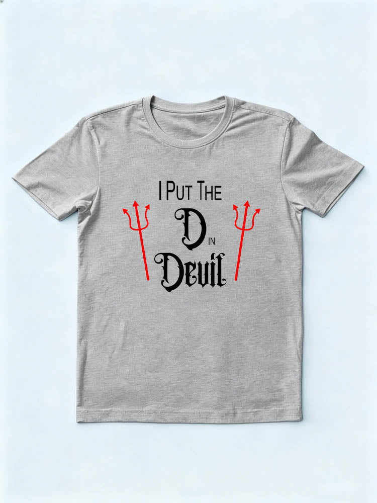 I Put The D In The Devil Spooky Season Halloween Vibe T-shirt