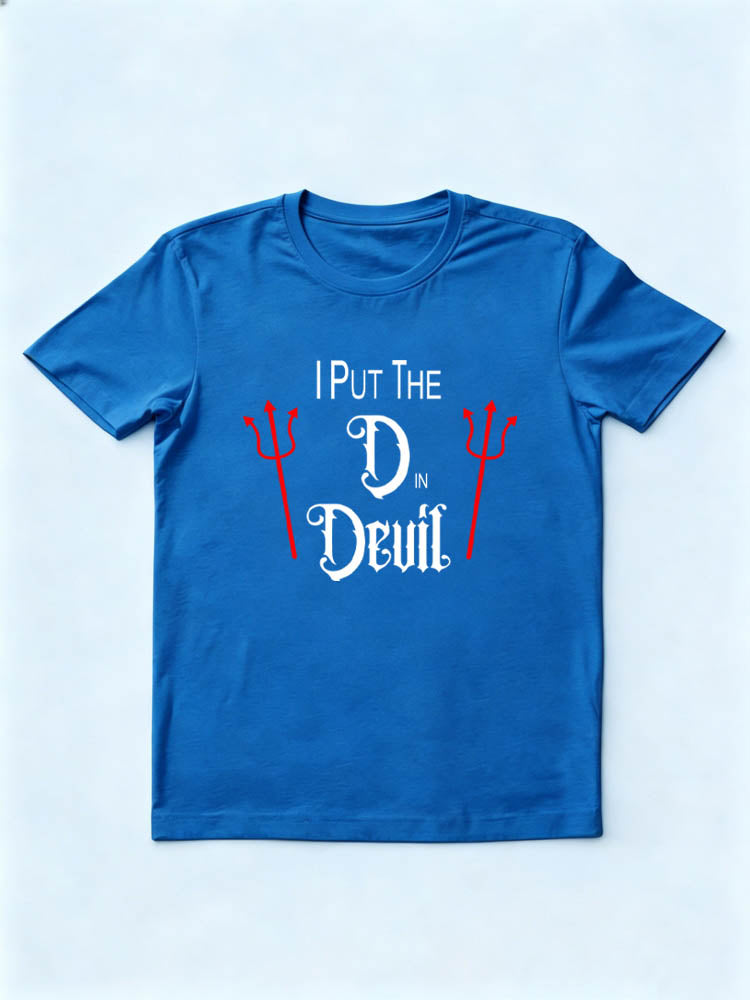 I Put The D In The Devil Spooky Season Halloween Vibe T-shirt