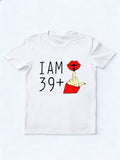 I'm 39 Plus 1 Middle Finger Lips Birthday Gift T-Shirt