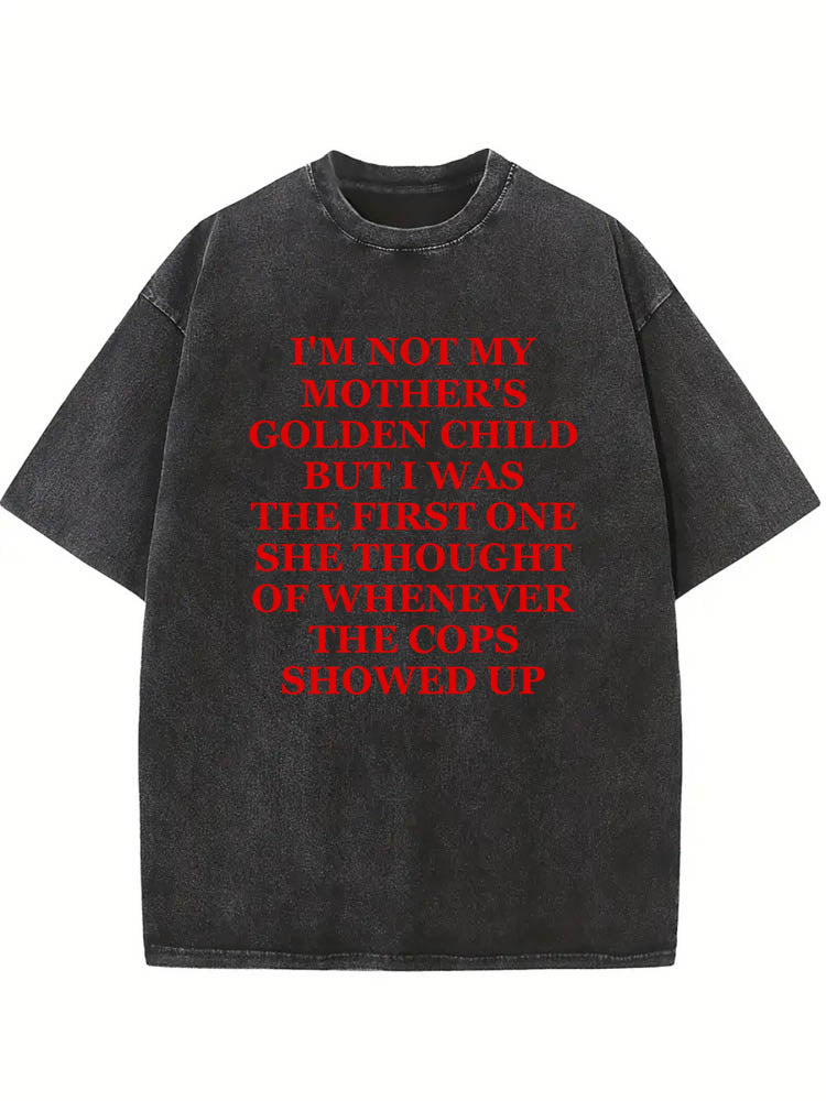 I'm A Trouble Child of My Mother Christmas Season Vibe Washed T-shirt