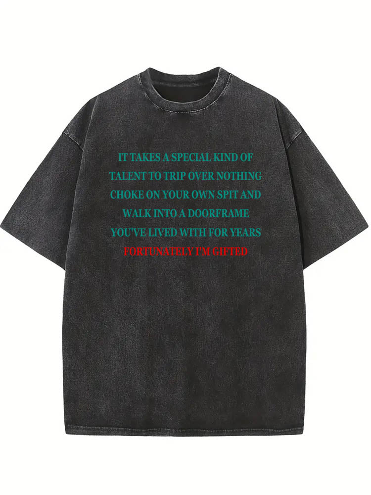 I'm Gifted Christmas Season Vibe Washed T-shirt