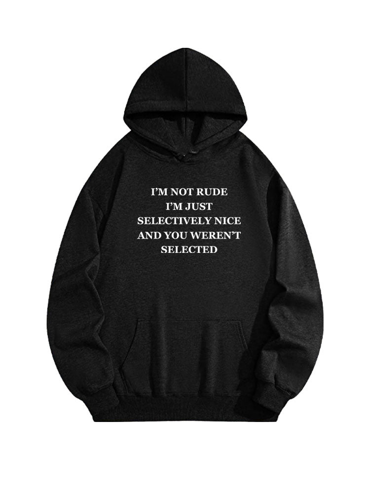 I'm Just Rude for Selected Guys Christmas Season Vibe Hoodie