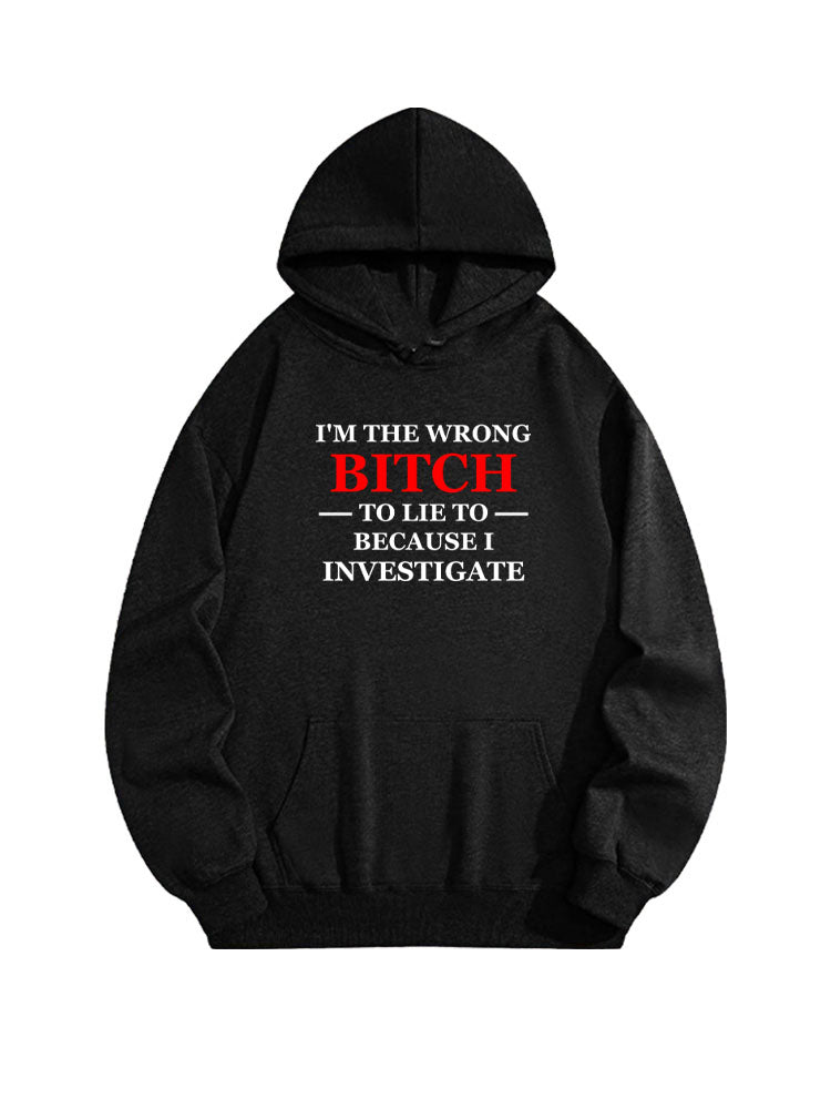 I'm The Wrong Bitch Christmas Season Vibe Hoodie