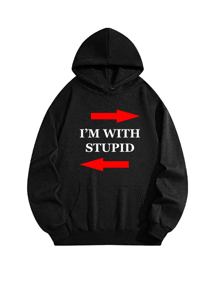 I'm With Stupid Christmas Season Vibe Hoodie
