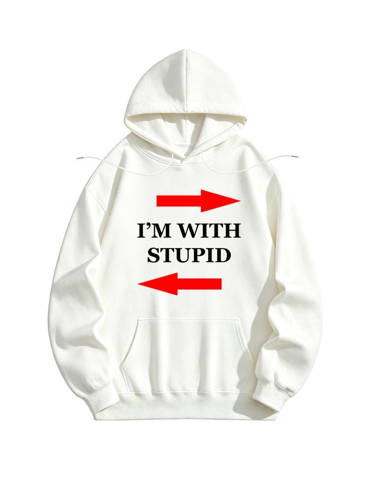 I'm With Stupid Christmas Season Vibe Hoodie