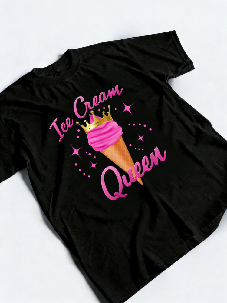 Ice Cream Queen Cute Summer Squad Birthday Gift T-shirt