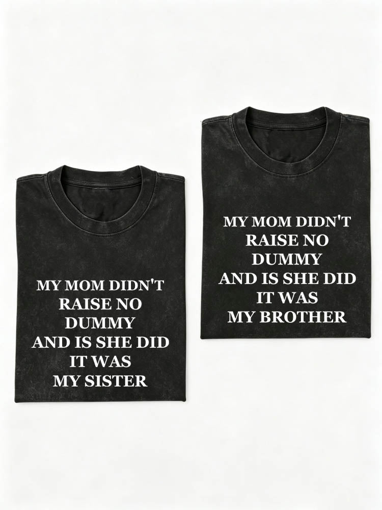 It Was My Brother Sister Christmas Season Vibe Washed T-shirt