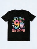 It's My 9th Birthday Bubble Boba Tea Birthday Gift T-shirt