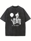 It‘s My Party Halloween Birthday Spooky Season Vibe Washed T-shirt