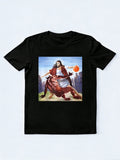 Jesus Crossing Up Devil Christian Religious Easter Gift T-shirt
