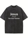 Jesus Loves the Cool Teacher Back To School Gift Washed T-shirt