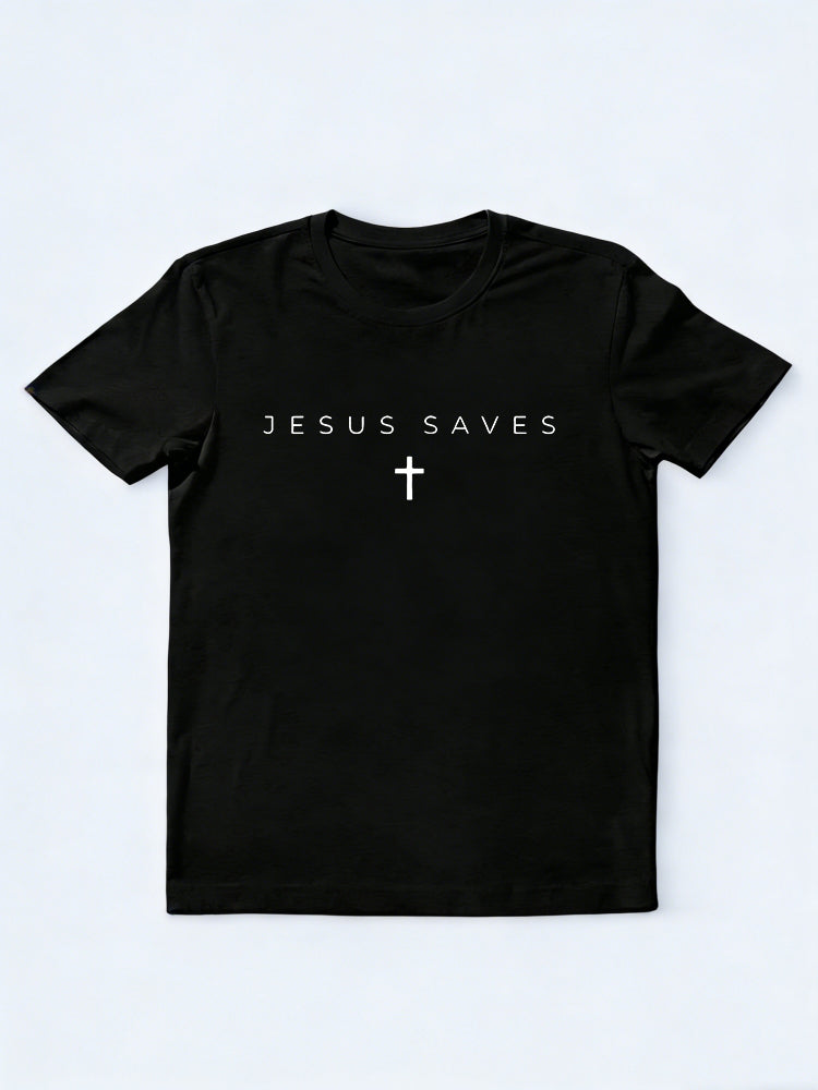 Jesus Saves And Cross Design Easter Gift T-Shirt