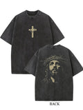 Jesus Saves Christ Birthday Gift Washed T-shirt