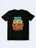 Jesus Way Truth Life John 146 Easter Religious Easter Gift T-Shirt