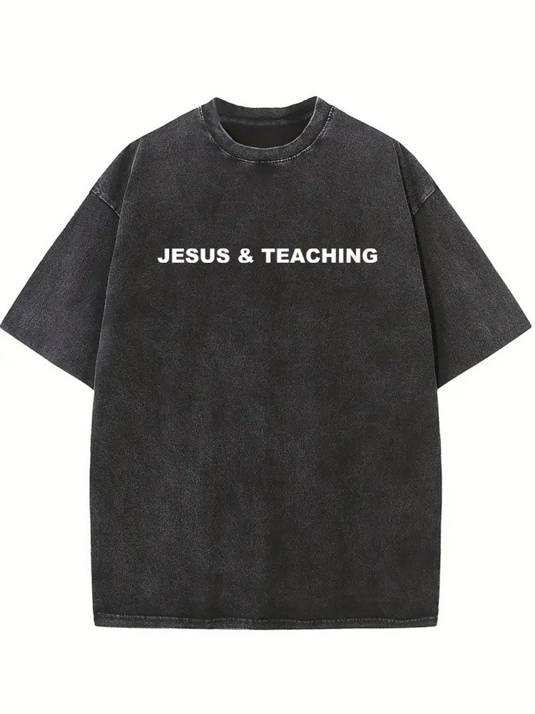 Jesus and Teaching Back To School Gift Washed T-shirt