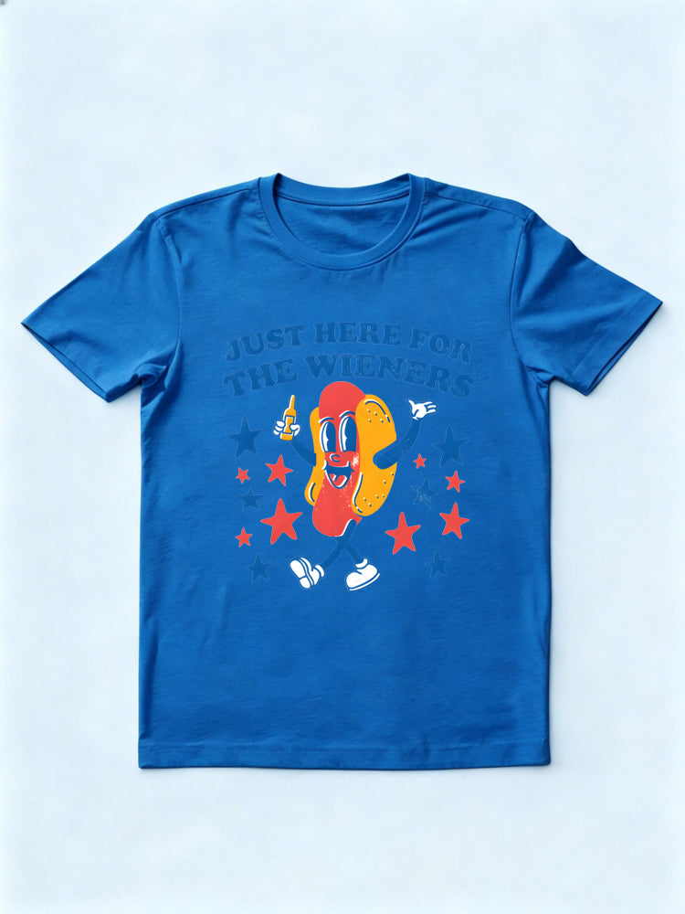 Just Here For The Wieners 4th of July Gift T-shirt