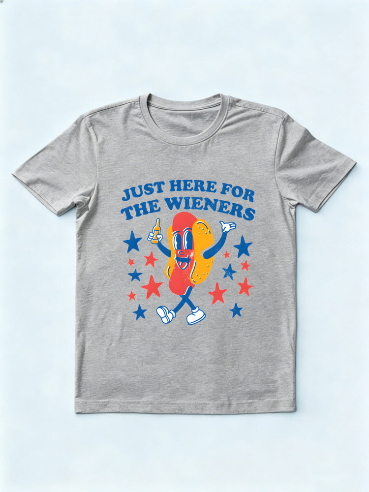 Just Here For The Wieners 4th of July Gift T-shirt