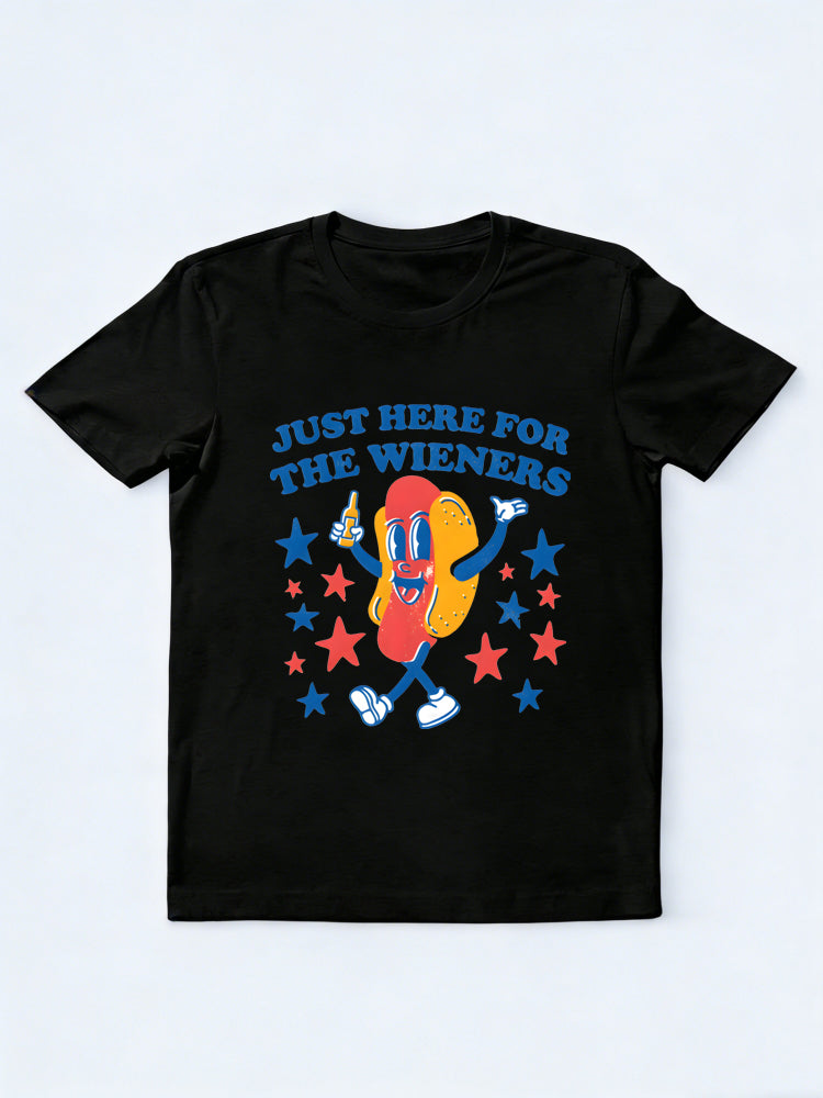 Just Here For The Wieners 4th of July Gift T-shirt